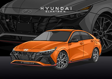 hyundai elantra n orange