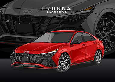 hyundai elantra n red