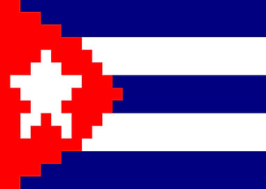 Cuba Flag Pixel Art