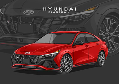 hyundai elantra n red