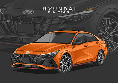 hyundai elantra n orange