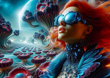 Woman Surreal Landscape