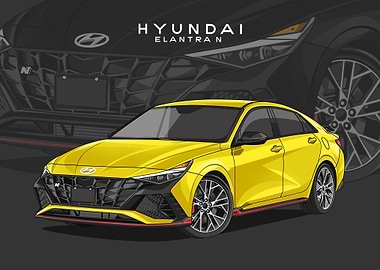 hyundai elantra n yellow