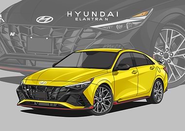 hyundai elantra n yellow