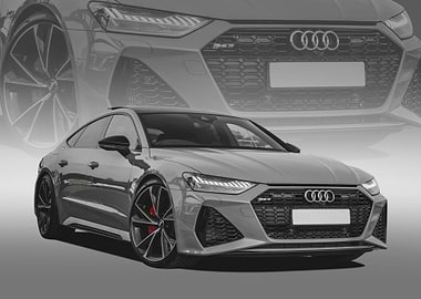 audi rs7 poster