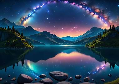 Mirror Lake Dreamlike Rain