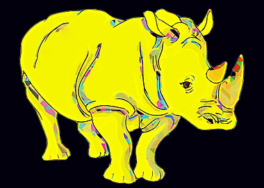 Rhinocerus pop art