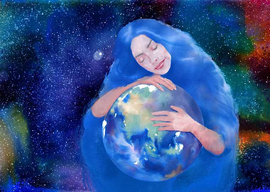 Mother Hugging Earth