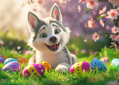 easter husky