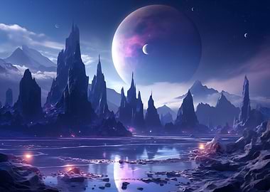 Valley Of Galaxy Landscape