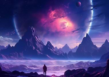 Valley Of Galaxy Landscape