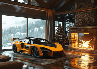 Yellow bugatti chiron