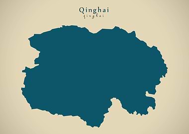 Qinghai China map