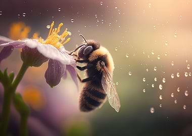 Bee at Flowers