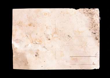 Postcard destroyed ruined