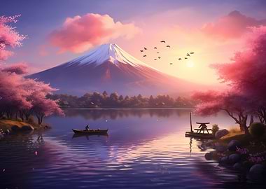 Mount Fuji Pink Sakura