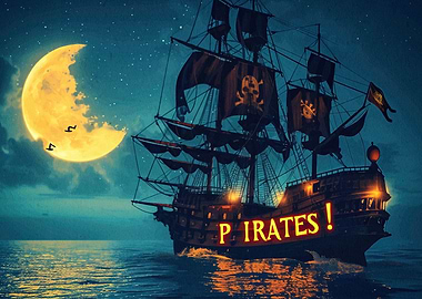 Pirate ship landscape