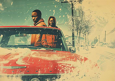 Snowfall Vibes A Retro Po