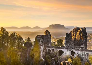 Bastei Bridge sunrise