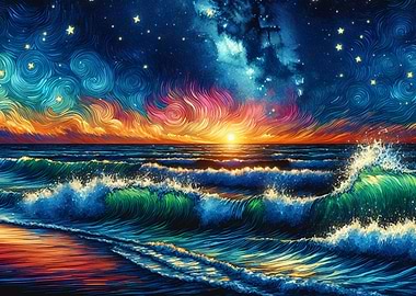 Abstract ocean waves