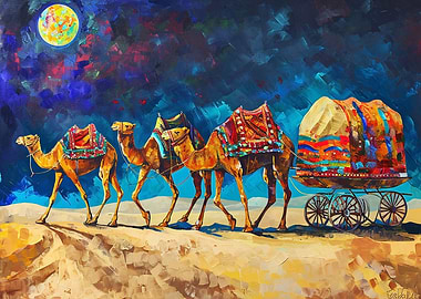 Desert Camel Caravan