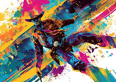 Cowboy Laughs Poster