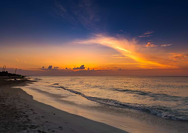 Sunset on an exotic island