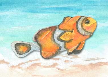 Watercolor Nemo Fish