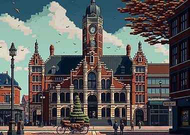 Tilburg City Pixel Art