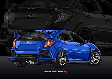 honda civic type r blue