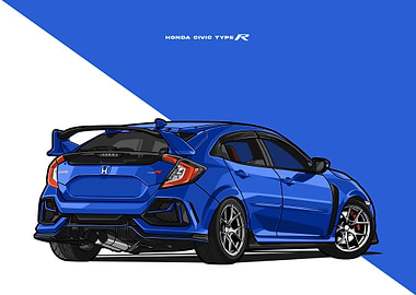 honda civic type r blue