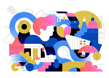 amsterdam abstract city