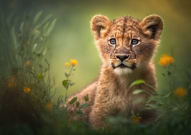 Baby lion