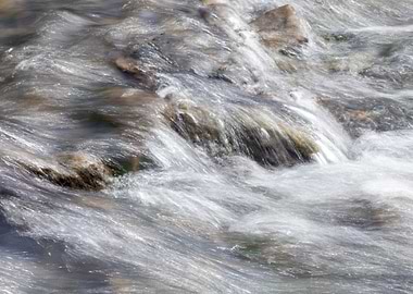 Rough water flowing