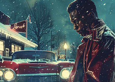 Rockabilly Snowfall Retro