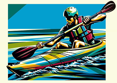 kayak wpap colorful