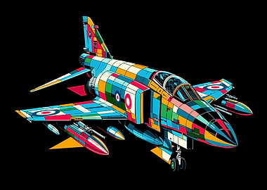 F4 Phantom II wpap pop art