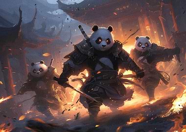 Panda Warrior Samurai