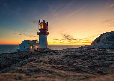 A lighthouse on the coast