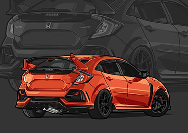civic type r orange