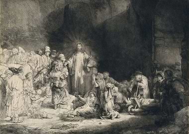 Christ Preaching Rembrandt