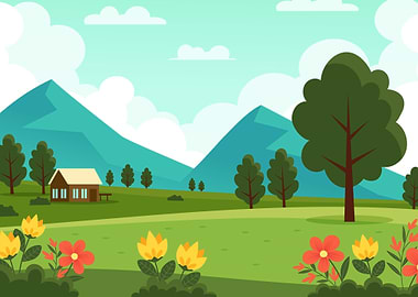 Spring Landscape Scene