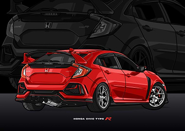 honda civic type r red
