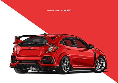 honda civic type r red