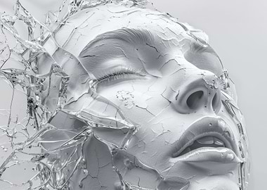 crystal face head human