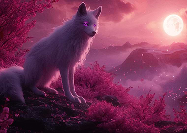 cherry blossom wolf
