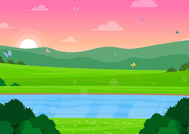 Beautiful Spring Landscape