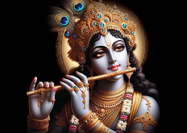 KRISHNA PLAYING FLUTE
