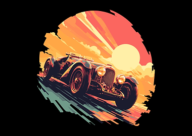 Sunset Speedster Retro Car