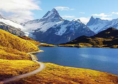 Bachalpsee lake in Swiss
